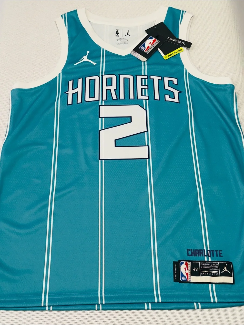 Charlotte Hornets #2 Lamelo Ball Teal Jordan NBA Jersey